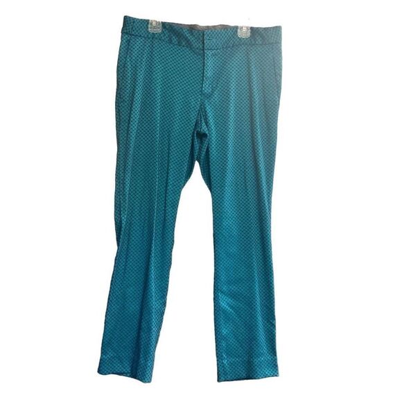 BANANA REPUBLIC Women’s Hampton Fit Pants Blue Green  Size 4 Inseam 26” READ - Picture 1 of 8